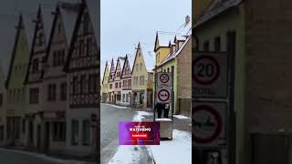 Beautiful Scenery in Rothenburg ob der Tauber Germany 4K [upl. by Matthia]