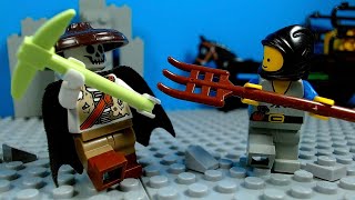 Peasant vs Skeleton Fight Scene  LEGO StopMotion  Sophisticated Cyclops [upl. by Aicirtap]