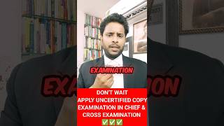 Apply Uncertified Copy of Examination in Chief and Cross Examination cross crossexamimation law [upl. by Ahsinid]