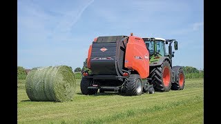 KUHN VB 3100 Series Variable Chamber Round Balers [upl. by Aicemak]