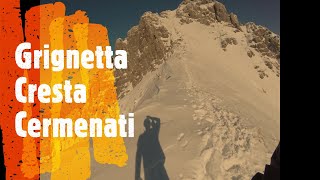 GRIGNETTA cresta Cermenati invernale 29122017 GoPro video [upl. by Keldah]