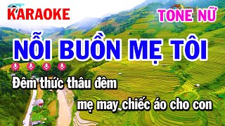 Karaoke Nỗi Buồn Mẹ Tôi Tone Nữ Nhạc Sống  Karaoke Tuấn Cò [upl. by Avehs]