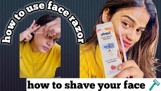 How to use face Razor…how to shave your face [upl. by Stilwell]