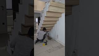 Zigzag staircase homedecor  homeimprovement staircaseconstruction stairscase [upl. by Tingley]