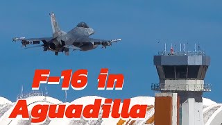 Thrilling F16 Low Approaches in Aguadilla Airport  Aviation Action Unleashed [upl. by Bordy847]