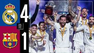 Real Madrid 41 FC Barcelona  HIGHLIGHTS  Spanish Super Cup final [upl. by Bertasi]