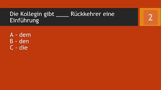 B1 Deutsche Übungen  Deklination des bestimmten Artikels 15 [upl. by Eirroc]