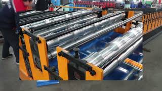 chile peru popular type TR4ampTR5 double layer rroofing sheet roll forming machine [upl. by Fairfax]