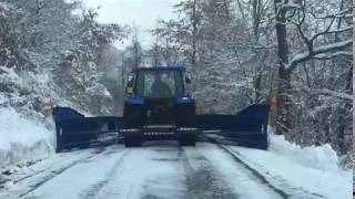 Snow plowing in Alps Northern Italy [upl. by Rubi]