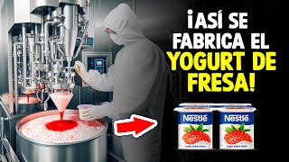 ¿Cómo Se Hacen Los Yogures De Fresa Proceso En Fábrica [upl. by Griffie]