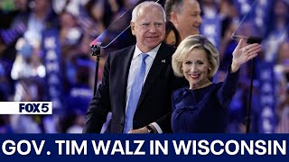 Gov Tim Walz Campaigns in Superior Wisconsin [upl. by Macfadyn]