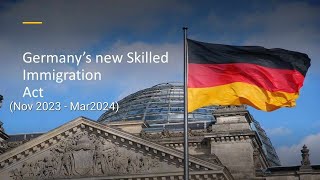 Germany Skilled Immigration Act 2024 EU Blue Card Updates Residence Permit [upl. by Esiuolyram]