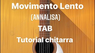 Movimento Lento  Annalisa  intro TAB  chitarra [upl. by Ahsataj559]