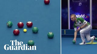 ‘That is ridiculous’ brilliant bowls shot lights up World Indoor Championships [upl. by Adanama289]