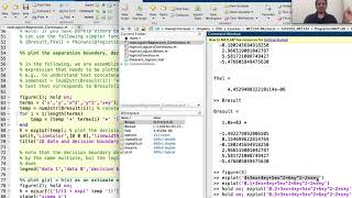 Logistic regression MATLAB demo part 3 with 2 inputs 14 min [upl. by Ultann]