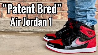 Air Jordan 1 “Patent Bred” Review amp On Feet [upl. by Schweiker]