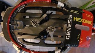 Genesis Hexonic 18G Tennis String Review and Playtest  Part 1 Stringing [upl. by Aital]