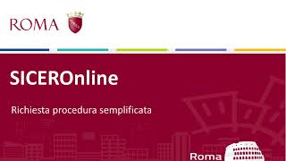 SICER online  Tutorial  Richiesta procedura semplificata [upl. by Colleen612]