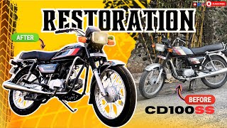 Epic 1995 Hero Honda CD100 SS Restoration  From Rust to Roadworthy  clutchandgear HeroMotoCorp [upl. by Jerrilyn]