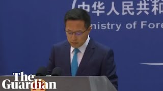 Awkward silence China official temporarily speechless after question on protests [upl. by Hotchkiss935]