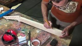 Making A Neck For A 7 String Multiscale Fanned Fret Guitar Part 2 [upl. by Sokem245]