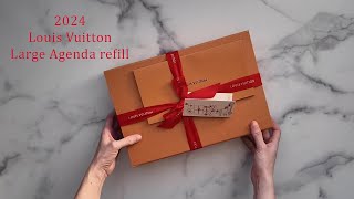 UNBOXING  2024 Louis Vuitton Large Agenda Refill A5 size [upl. by Eirod]