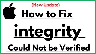 This Is How To FIX quotIntegrity Could Not Be Verified Errorquot On ANY iPhone 2024 [upl. by Fenn]