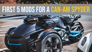 First 5 Mods To Buy For A CanAm Spyder F3 [upl. by Almeta]