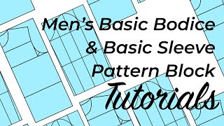 MENSWEAR BASIC BODICE amp SLEEVE BLOCK MENSWEAR PATTERNMAKING  LA MODÉLISTE [upl. by Fineberg]