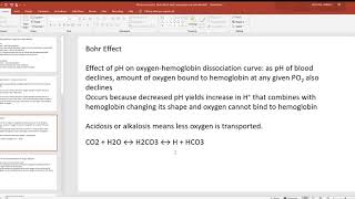 49 Gas movement Bohr effect fetal hemoglobin and chloride shift [upl. by Ellessig]