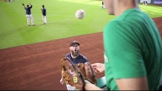 Evan Gattis being superfriendly at Minute Maid Park [upl. by Silvanus815]