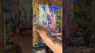 Impressionist painting timelapse of Rainbow Row impressionism oilpainting art landscapepainting [upl. by Agnesse]