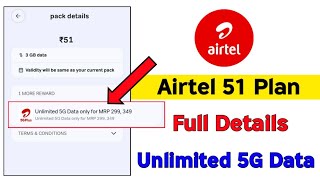 Airtel 51 recharge plan details  Airtel 51 plan details 5G unlimited data [upl. by Bruns]