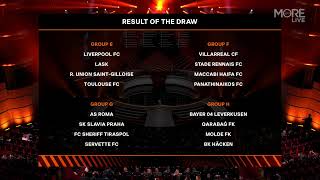 UEFA Europa League group stage draw 202324 [upl. by Ardnassac]