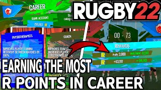 How To Earn The MOST R POINTS in RUGBY 22 Fast  Career Mode Gameplay and Commentary Easy Tutorial [upl. by Huntley]