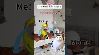 quotFaking Sick to Skip School But Grandma’s the Real Hero 😹🤧🍔quotcatmemes funnycatmemes funnycats [upl. by Noby]