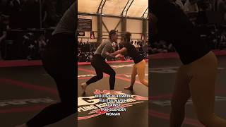 Biological Female vs Transgender Woman in Jiujitsu Match shorts jiujitsu martialarts bjj [upl. by Aisatsanna]