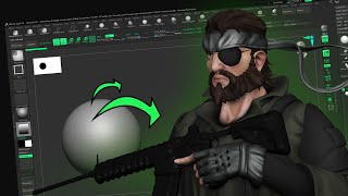 Zbrush Speedsculpt Timelapse  Snake  MGS3 [upl. by Adnovad]