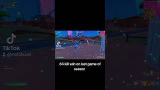 Last game of the season with 64 kill win fyp fortnite foryou [upl. by Recha]