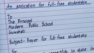 Application for Full  Free Studentship [upl. by Ahseryt]