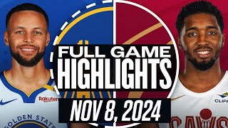 WARRIORS vs CAVALIERS FULL GAME HIGHLIGHTS NOVEMBER 8 2024 NBA FULL GAME HIGHLIGHTS TODAY 2K25 [upl. by Carder474]