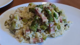 Risotto con Asparagi e Pancetta  Primo Piatto delizioso facile da preparare [upl. by Gupta]