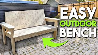 How to Build an Outdoor Bench Using Cheap Wood [upl. by Okin541]