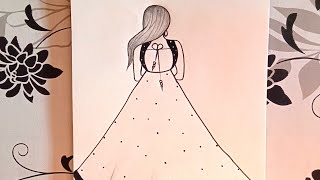 HOW TO DRAW Girl DRAWING BACK SIDE ✨STEP BY STEP [upl. by Gimble913]