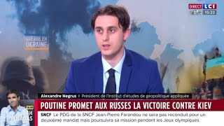 Alexandre Negrus LCI  « La guerre d’Ukraine est la matrice idéologique de Poutine » [upl. by Tirrell903]