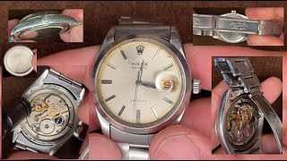 Rolex Oysterdate PRECISION 1960 Vintage watch Ref6694 Cal1215 Movement sound Appearance crown etc [upl. by Elolcin897]