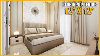 12x12 modern bedroom design  luxury Elegant bedroomdesign interiordesign [upl. by Ilyah95]