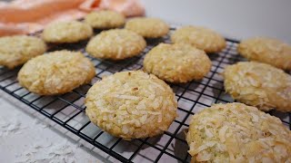 Soft and Chewy Coconut Cookies Recipe  No Chill Needed [upl. by Greabe889]