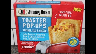 Jimmy Dean Toaster PopUps Sausage Egg amp Cheese Review [upl. by Yatnahc]