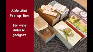 Süße MiniPopupBox  als GästegoodieMitbringsel amp vieles mehr  HochzeitGeburtstag StampinUp [upl. by Berneta]